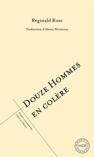 Douze hommes en colère de Réginald Rose (Couverture)